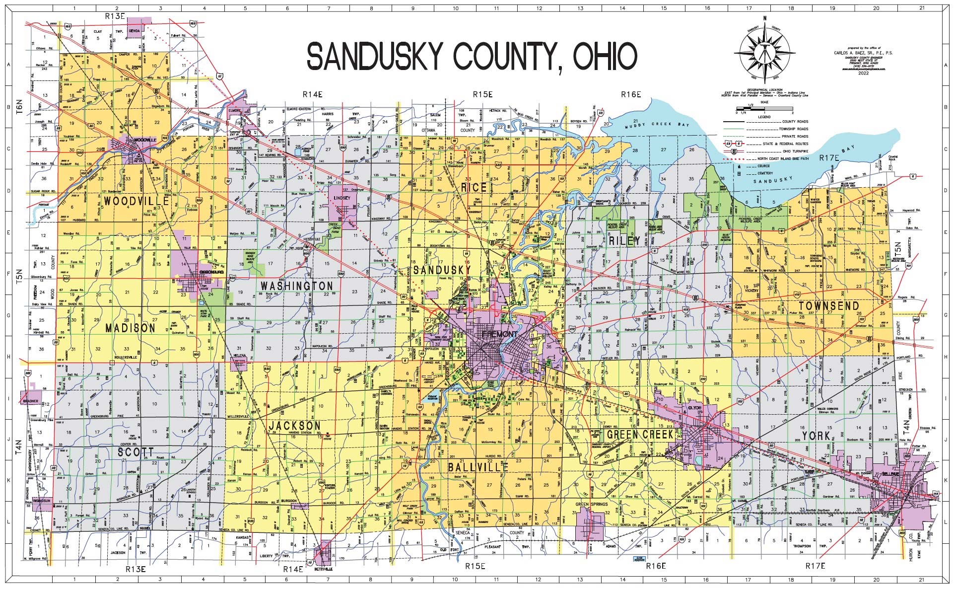 County Map Sandusky County Engineers